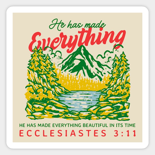 Beautiful Bible Verse Nature Lover Magnet by Tip Top Tee's